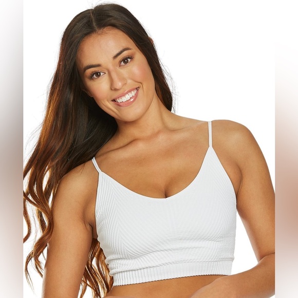 Spiritual Gangster Other - Spiritual Gangster White Ribbed Row Bra Bralette XS S